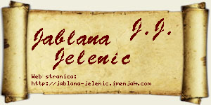 Jablana Jelenić vizit kartica